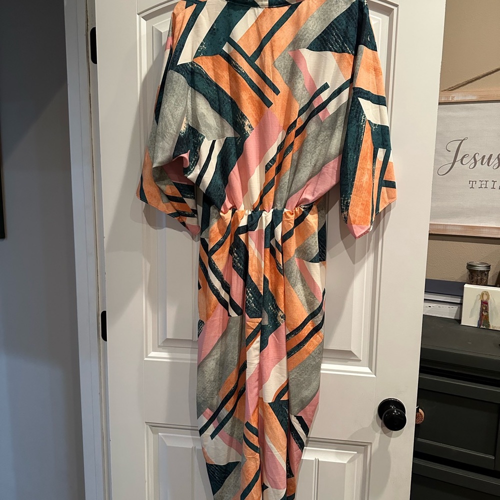 Colorful Geometric Patterned Dress - Picture 4 of 4